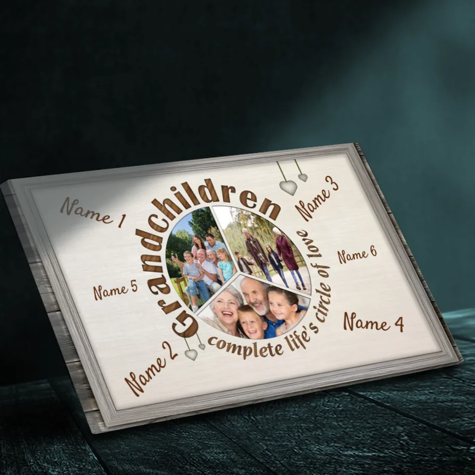 Personalized Grandchildren Canvas - A Heartwarming Tribute to Family Love
