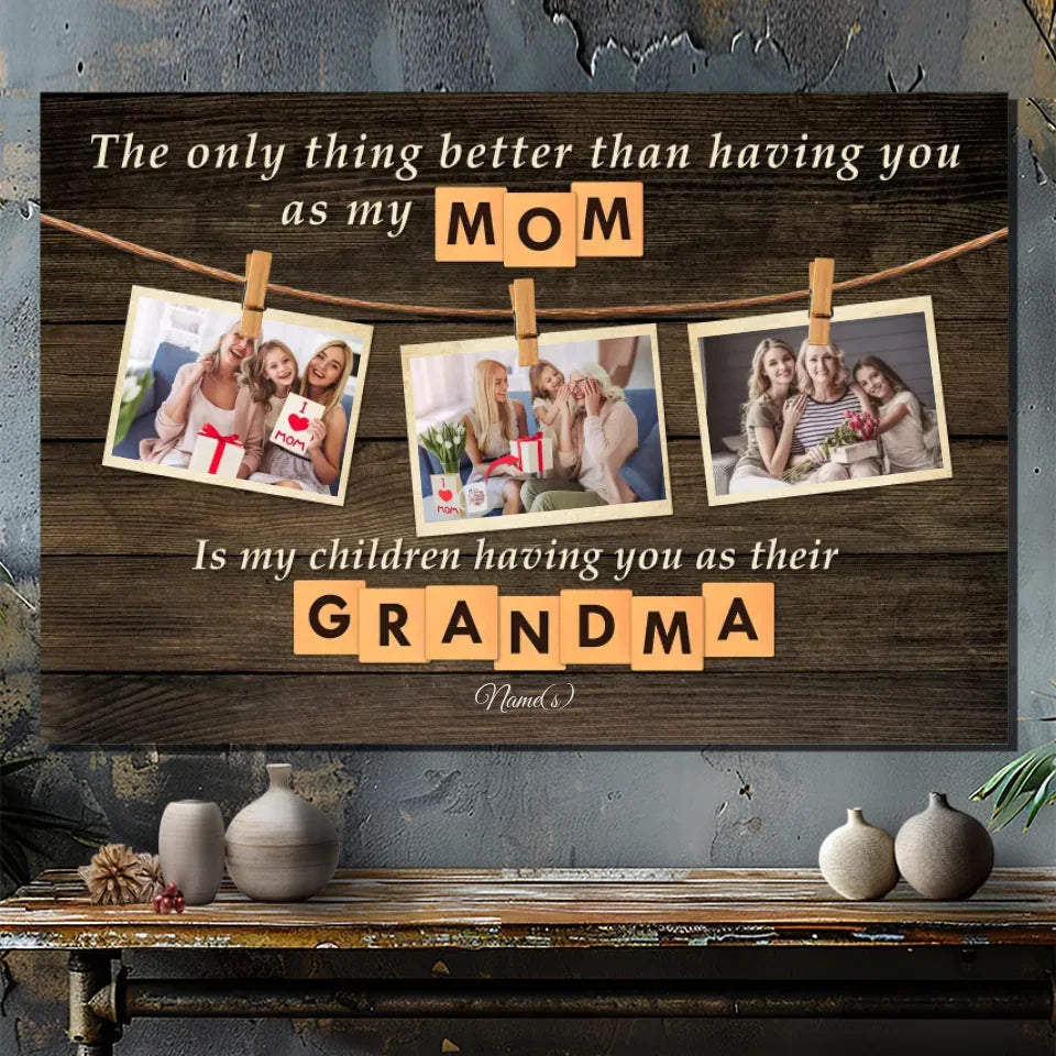 Personalized Mom & Grandma Canvas - A Tribute to Generations of Love | 89Prints