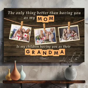 Personalized Mom & Grandma Canvas - A Tribute to Generations of Love | 89Prints