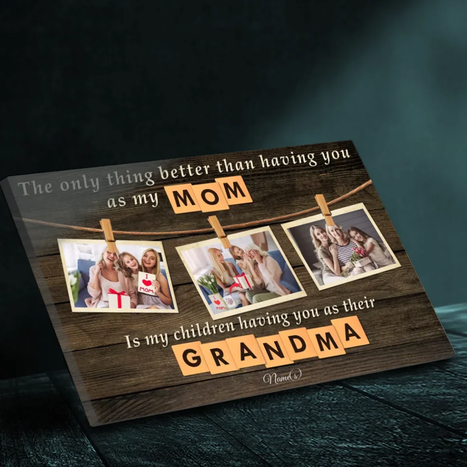 Personalized Mom & Grandma Canvas - A Tribute to Generations of Love | 89Prints