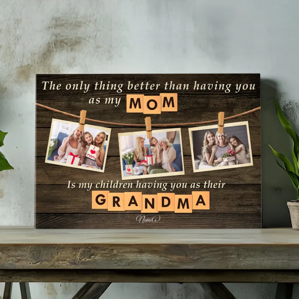 Personalized Mom & Grandma Canvas - A Tribute to Generations of Love | 89Prints