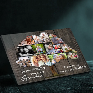 Personalized Family Tree Canvas for Grandma - You Are Our World | 89Prints