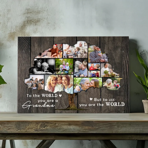 Personalized Family Tree Canvas for Grandma - You Are Our World | 89Prints