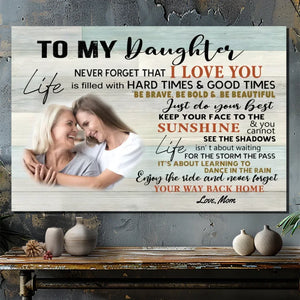 Customized 'To My Daughter' Canvas – Heartfelt Inspirational Gift | 89Prints