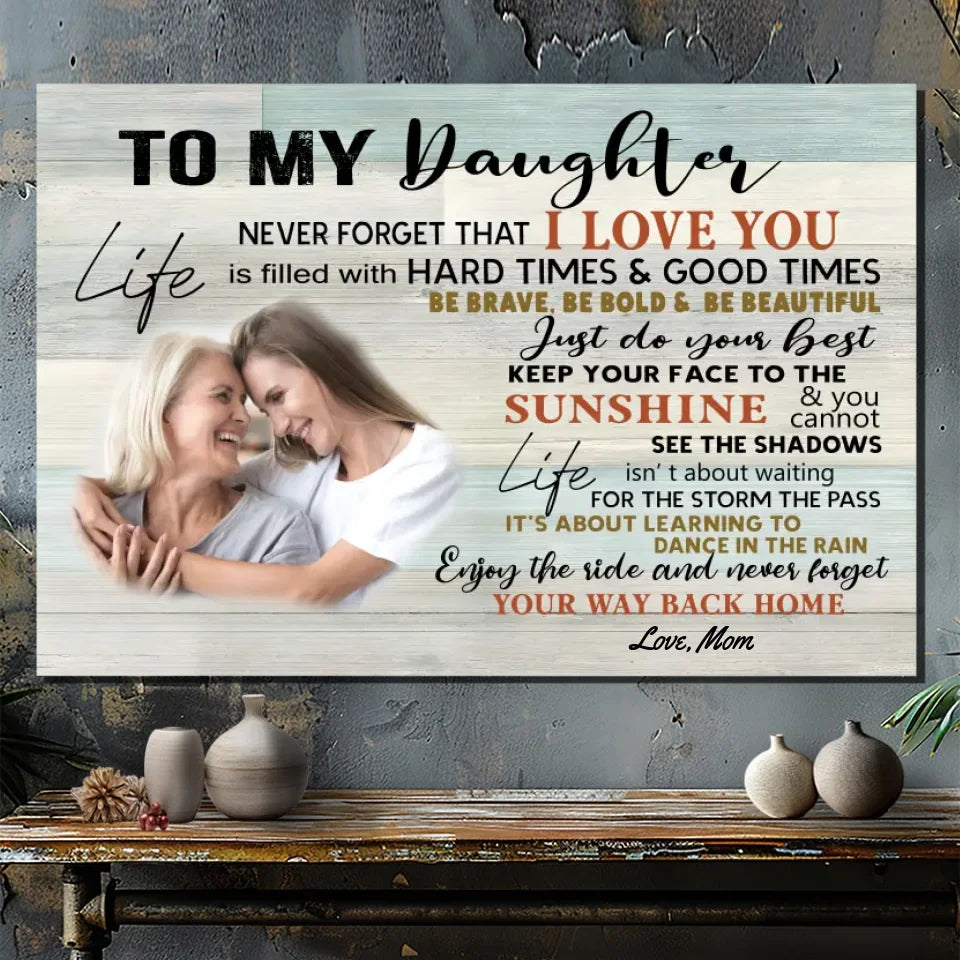 Customized 'To My Daughter' Canvas – Heartfelt Inspirational Gift | 89Prints
