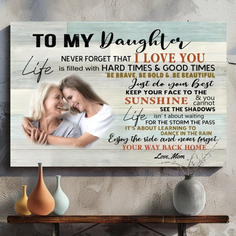 Customized 'To My Daughter' Canvas – Heartfelt Inspirational Gift | 89Prints