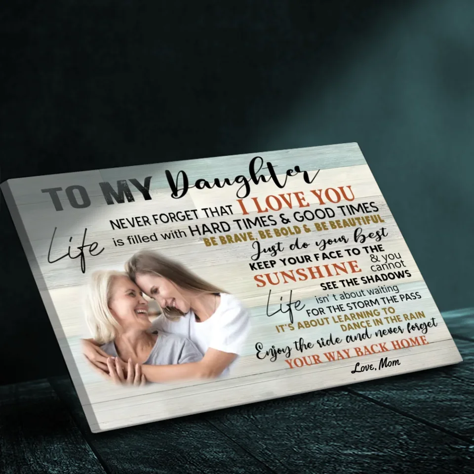 Customized 'To My Daughter' Canvas – Heartfelt Inspirational Gift | 89Prints