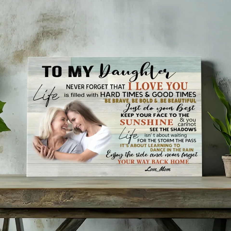 Customized 'To My Daughter' Canvas – Heartfelt Inspirational Gift | 89Prints