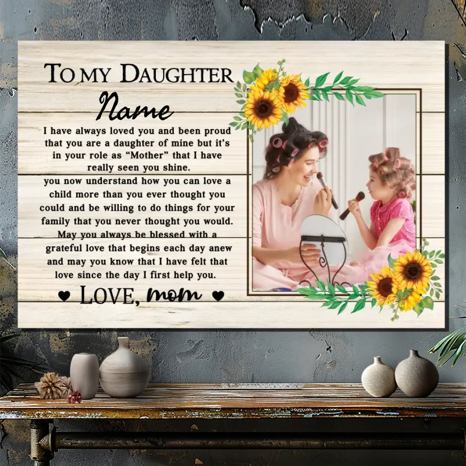 Heartfelt Custom Canvas for Daughters - A Special Gift from 89Prints