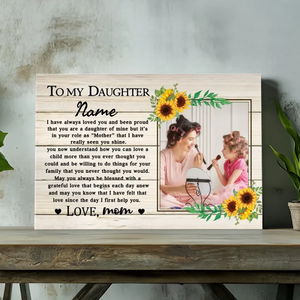 Heartfelt Custom Canvas for Daughters - A Special Gift from 89Prints