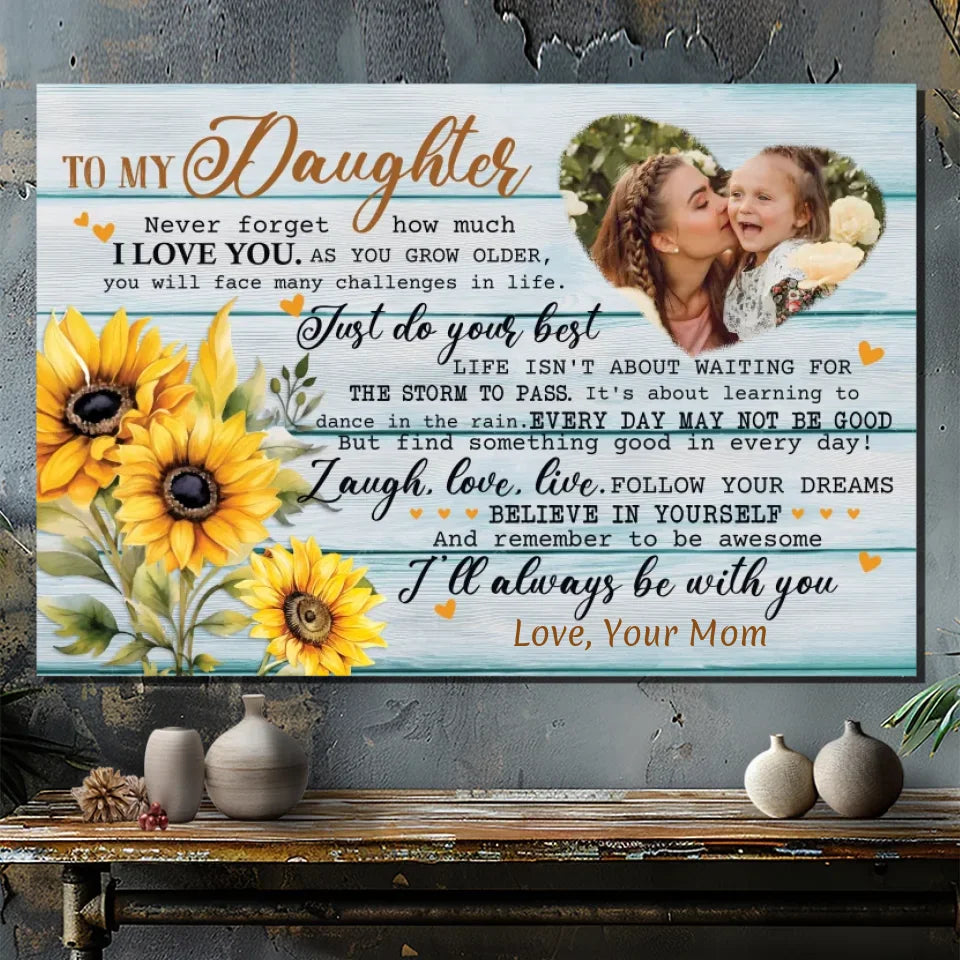 Customizable Canvas for Daughters: A Heartfelt Reminder of Your Love