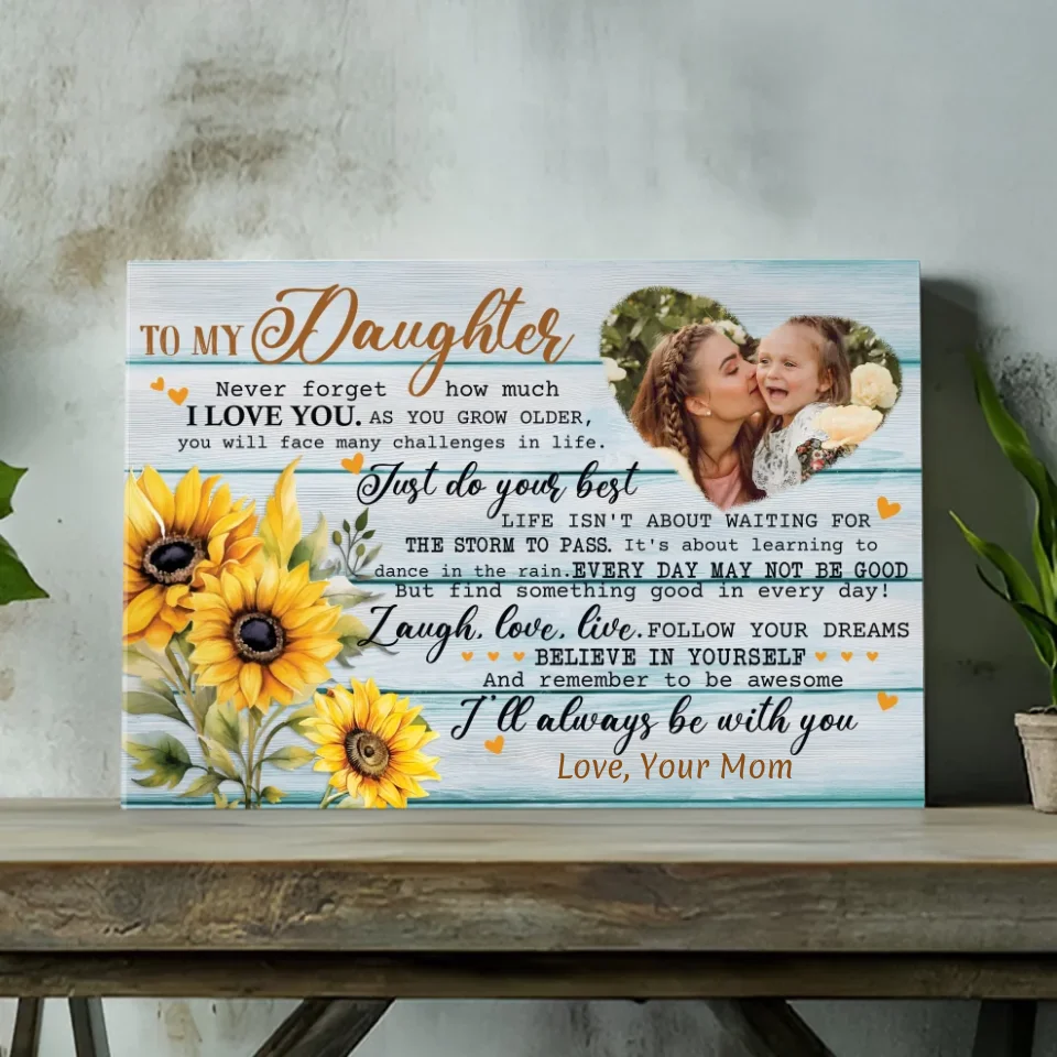 Customizable Canvas for Daughters: A Heartfelt Reminder of Your Love