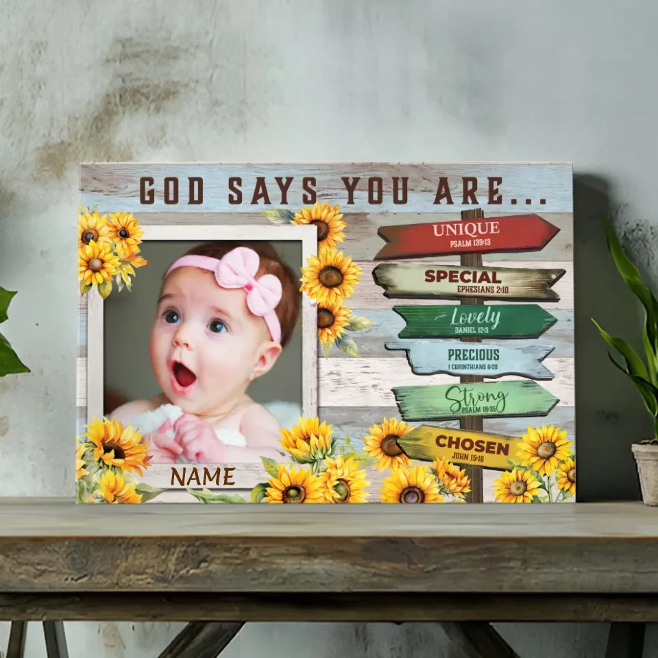 Customizable Faith-Inspired Canvas for Daughters - Celebrate Her Uniqueness