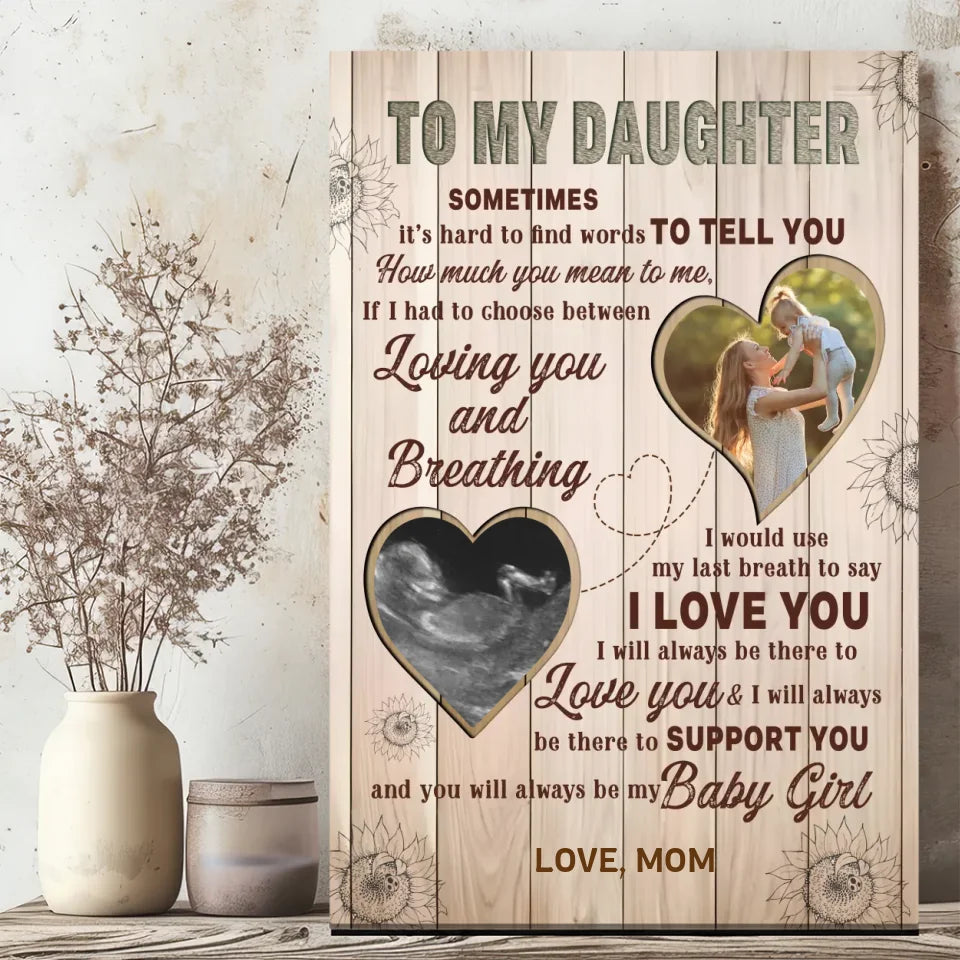 Customizable Canvas for Daughters: A Touching Expression of Love from 89Prints