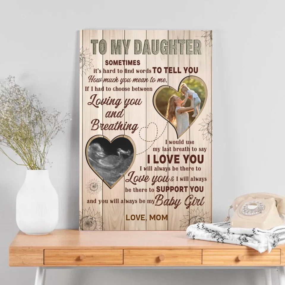 Customizable Canvas for Daughters: A Touching Expression of Love from 89Prints