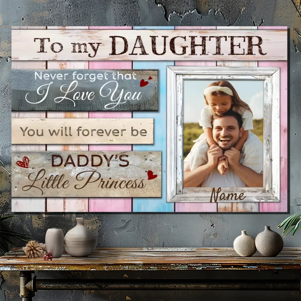 Customizable Canvas for Daughters: A Heartfelt Gift from Daddy by 89Prints