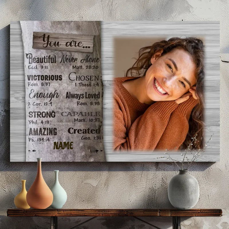 Custom Canvas for Daughters: Affirmations of Love and Strength by 89Prints