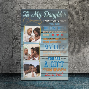 Customizable Canvas: A Father’s Heartfelt Message to His Daughter | 89Prints