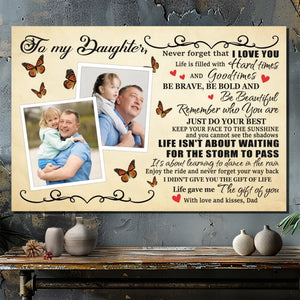 89Prints Custom Canvas: A Heartfelt Message for Your Beloved Daughter