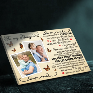 89Prints Custom Canvas: A Heartfelt Message for Your Beloved Daughter