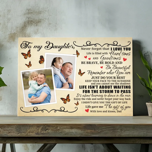 89Prints Custom Canvas: A Heartfelt Message for Your Beloved Daughter