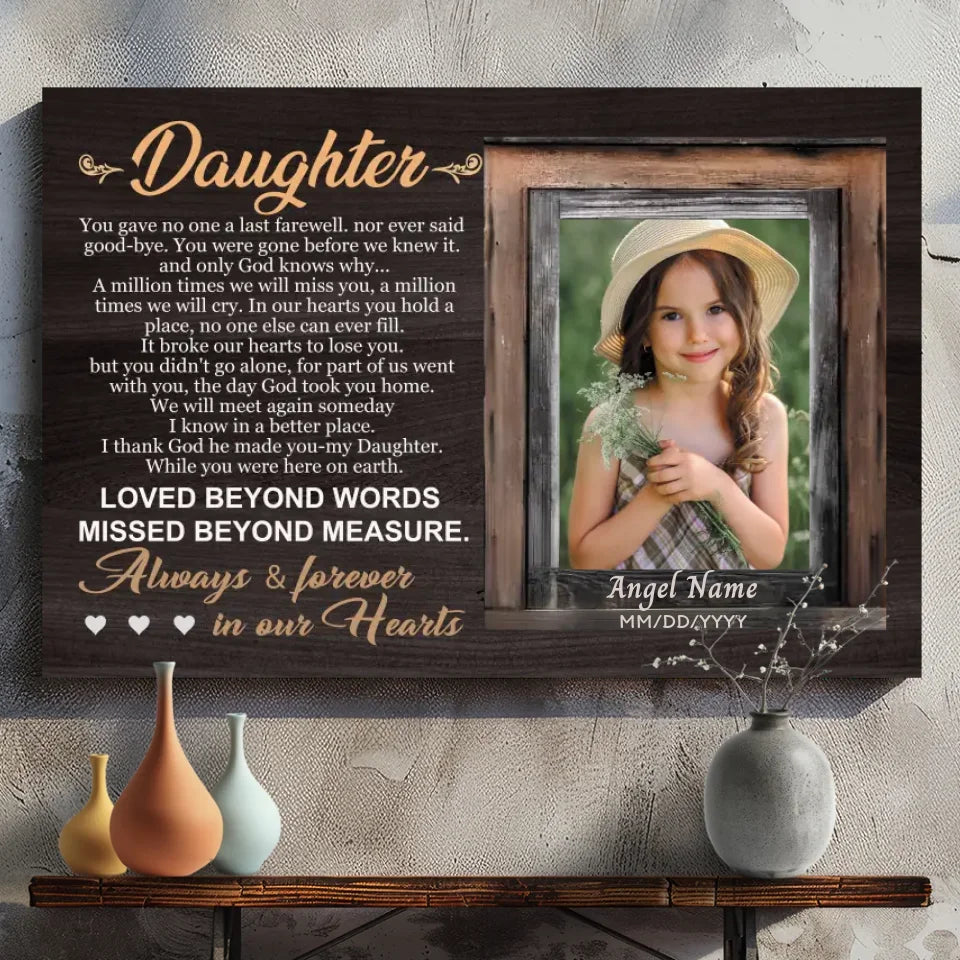 Celebrate Your Daughter’s Eternal Love with Custom Canvas Art | 89Prints