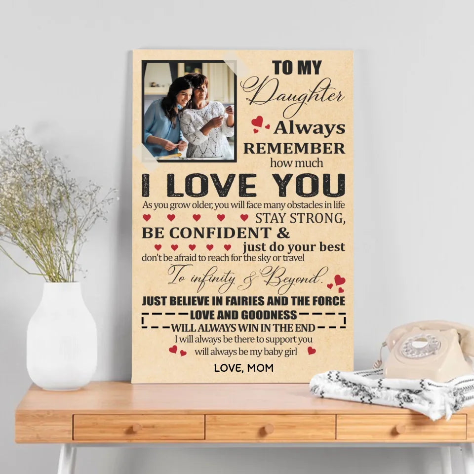 Personalized Canvas for Your Daughter's Journey of Love and Strength - 89Prints