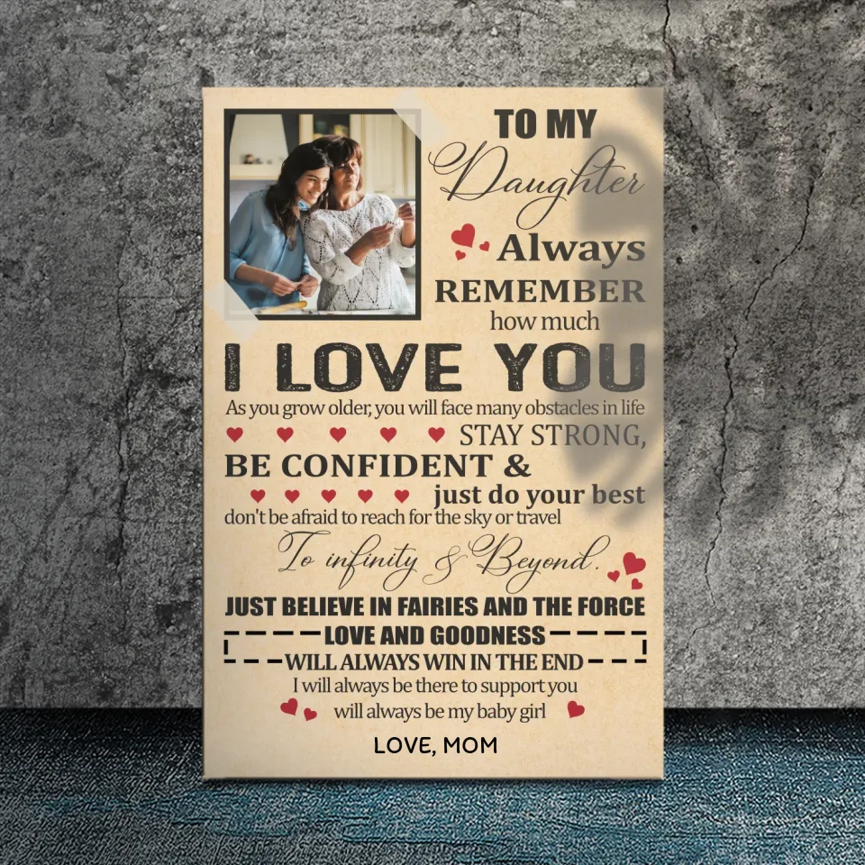 Personalized Canvas for Your Daughter's Journey of Love and Strength - 89Prints