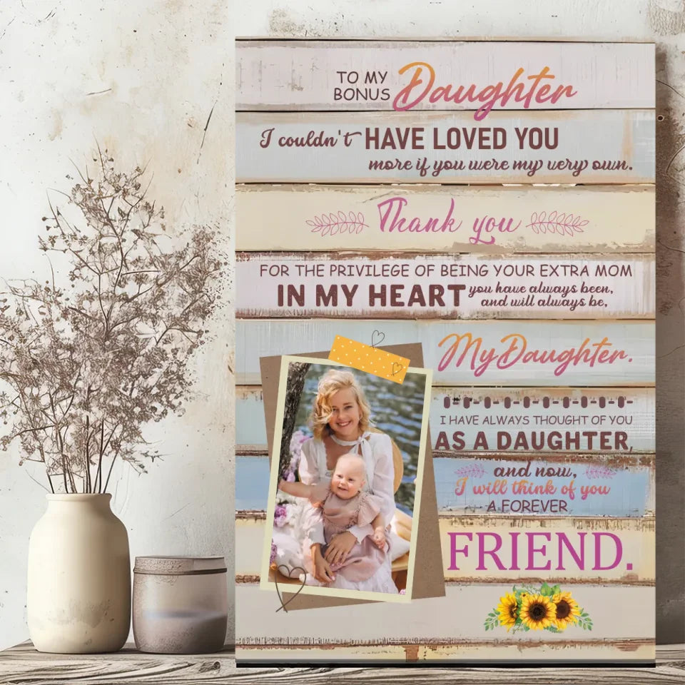 Show Your Love for Your Bonus Daughter with a Custom Canvas from 89Prints
