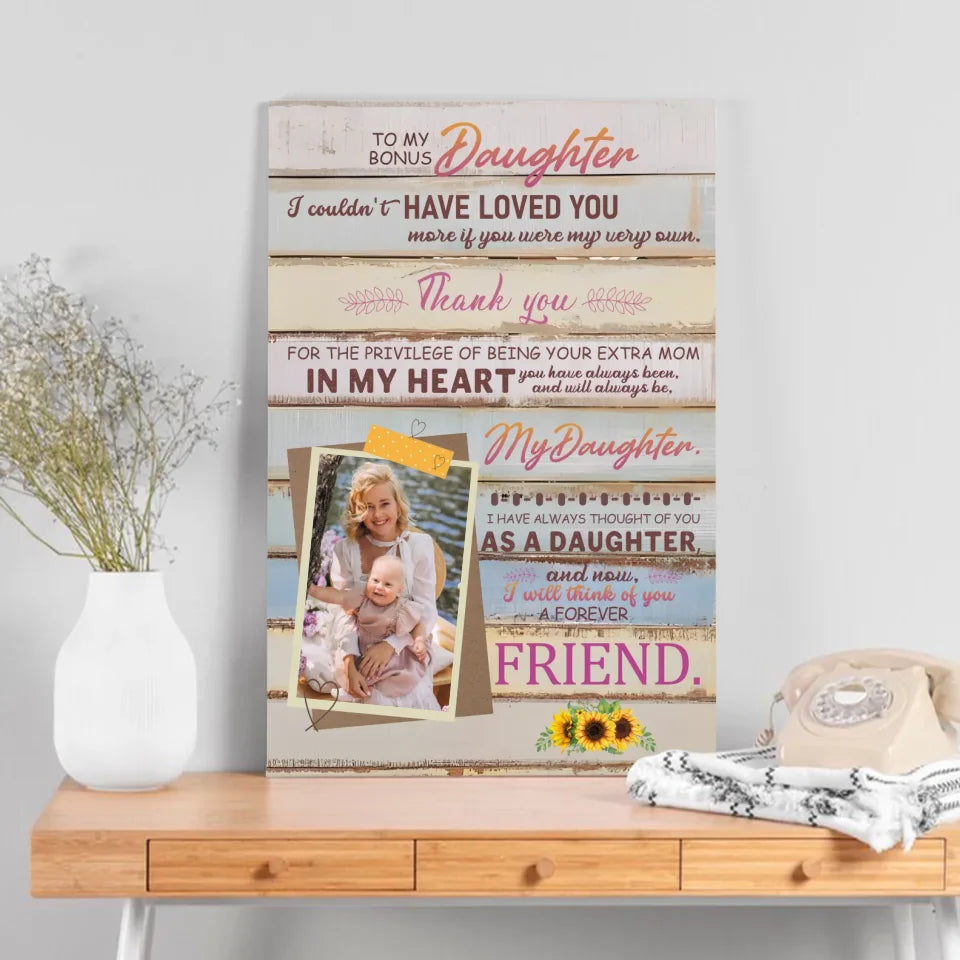 Show Your Love for Your Bonus Daughter with a Custom Canvas from 89Prints