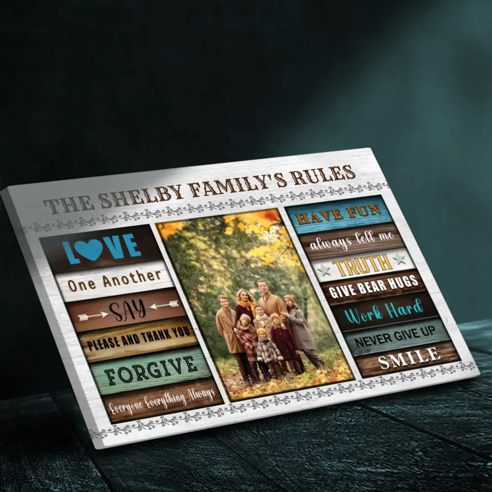 Personalize Your Family Canvas with Inspiring Values and Words by 89Prints