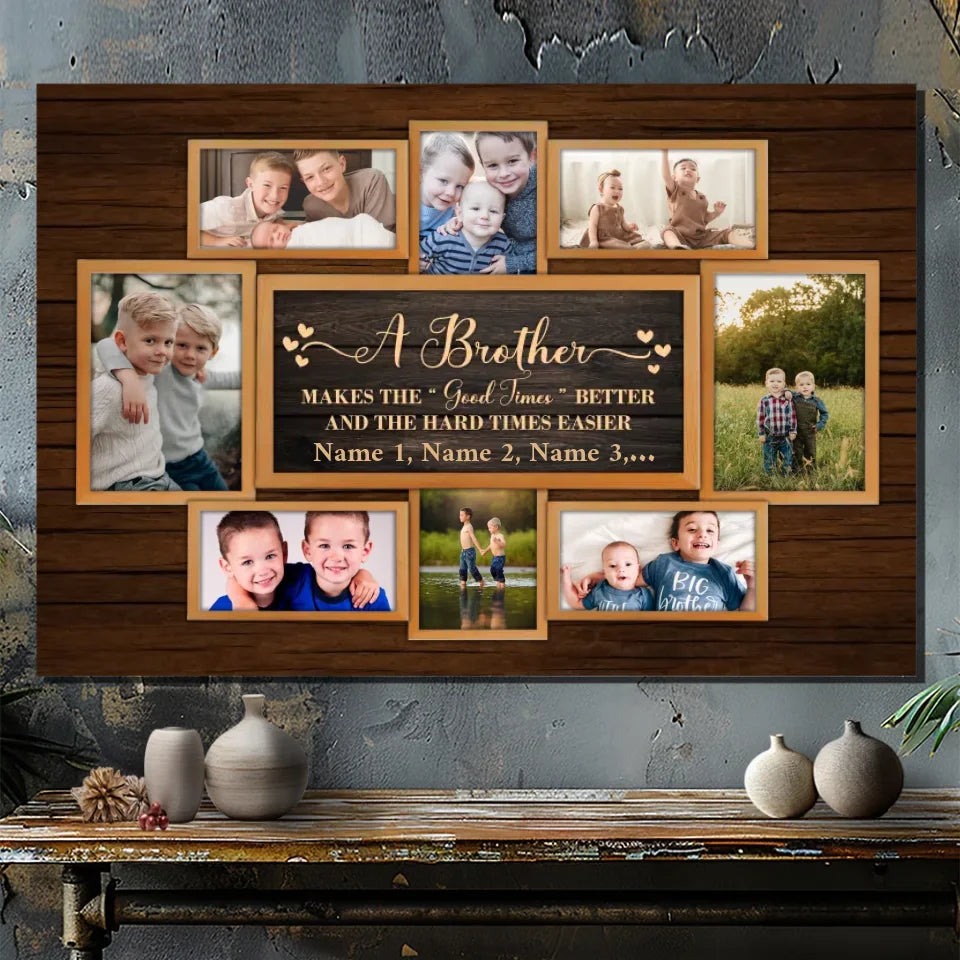 Customize a Heartwarming Brother-Sister Canvas to Celebrate Unbreakable Sibling Bonds