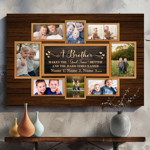 Customize a Heartwarming Brother-Sister Canvas to Celebrate Unbreakable Sibling Bonds