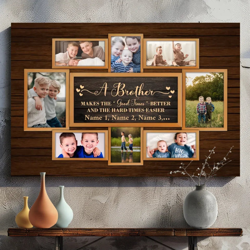 Customize a Heartwarming Brother-Sister Canvas to Celebrate Unbreakable Sibling Bonds