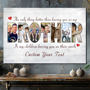 Celebrate Sibling Love with a Customizable Brother-Sister Canvas from 89Prints