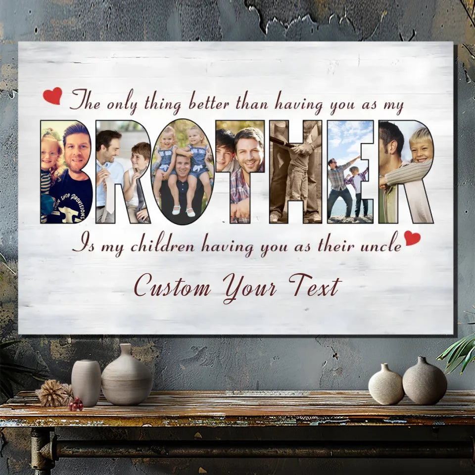 Celebrate Sibling Love with a Customizable Brother-Sister Canvas from 89Prints