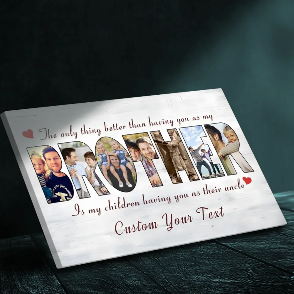 Celebrate Sibling Love with a Customizable Brother-Sister Canvas from 89Prints