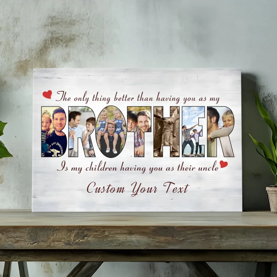 Celebrate Sibling Love with a Customizable Brother-Sister Canvas from 89Prints