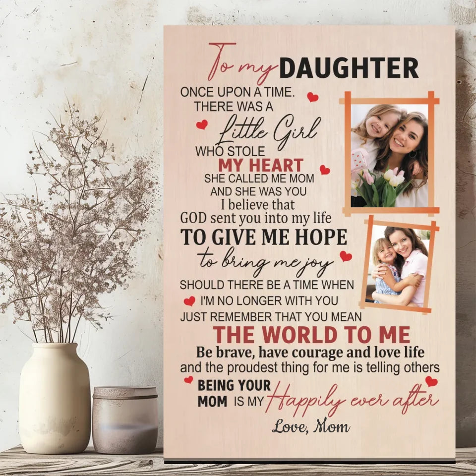 Personalized Daughter Canvas - A Heartfelt Tribute from Mom | 89Prints