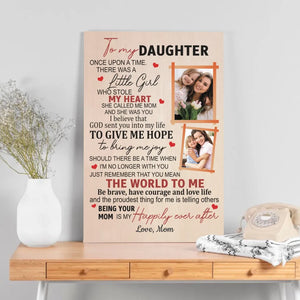 Personalized Daughter Canvas - A Heartfelt Tribute from Mom | 89Prints