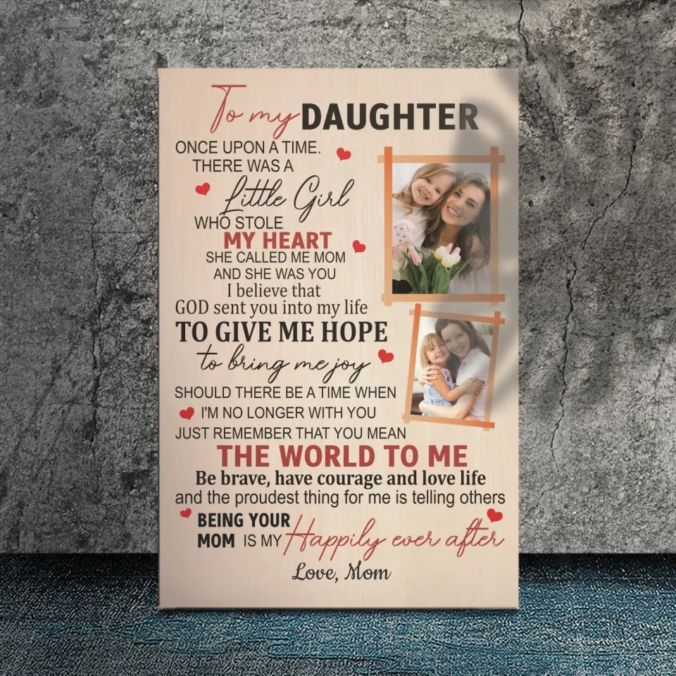 Personalized Daughter Canvas - A Heartfelt Tribute from Mom | 89Prints