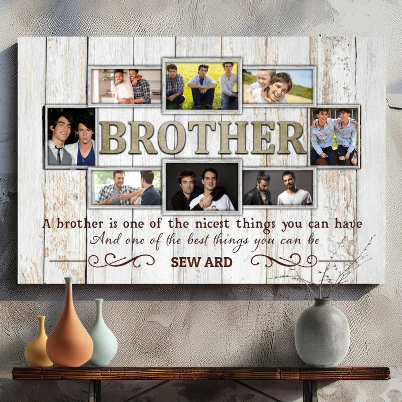 Customizable Brother-Sister Canvas - 