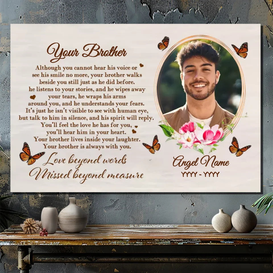 Customizable Brother-Sister Canvas - Eternal Love and Memories | 89Prints