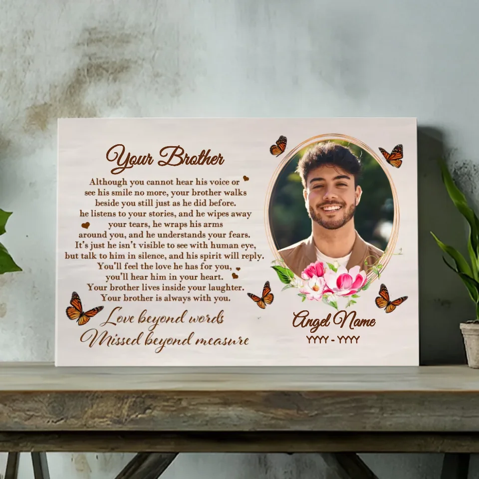 Customizable Brother-Sister Canvas - Eternal Love and Memories | 89Prints