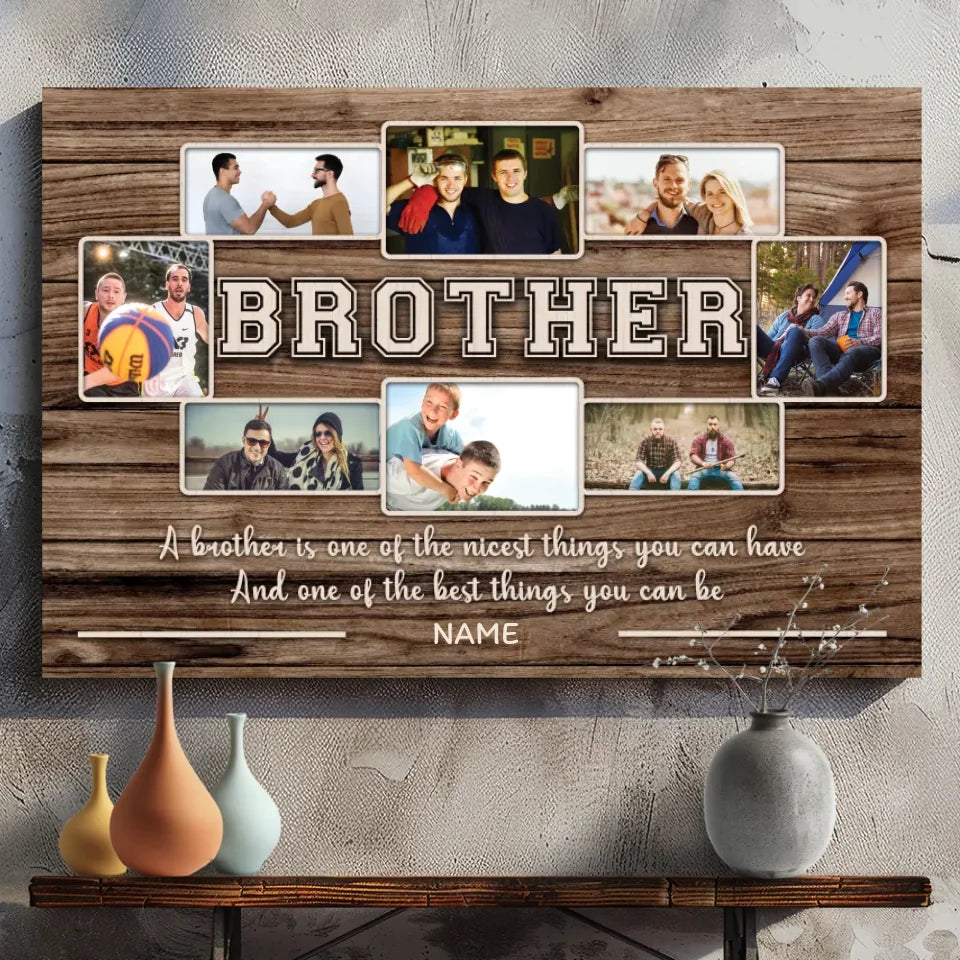 Customizable Brother-Sister Canvas - Celebrate Your Sibling Love | 89Prints