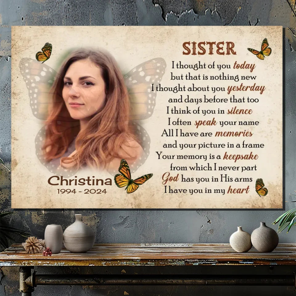 Customizable Canvas for Sister – Heartfelt Tribute to My Beloved Sister – 89Prints