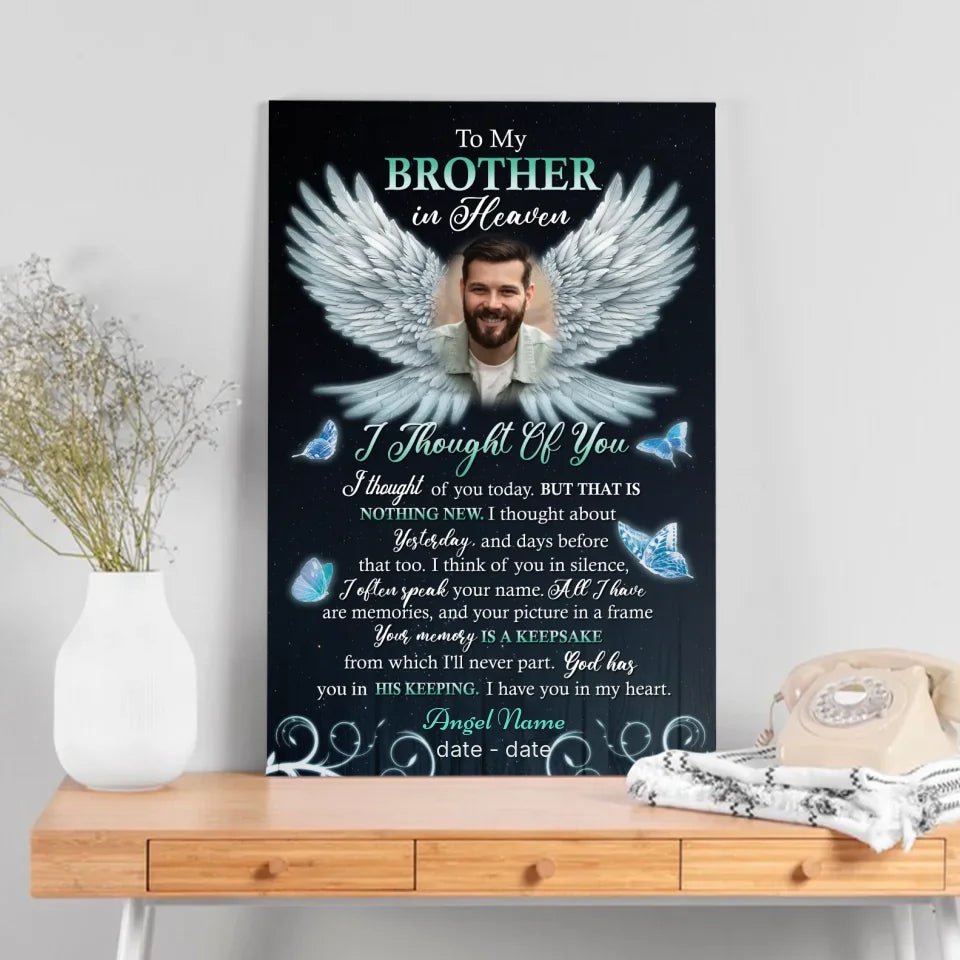 Customizable Canvas for Brother/Sister in Heaven – Heartfelt Tribute – 89Prints