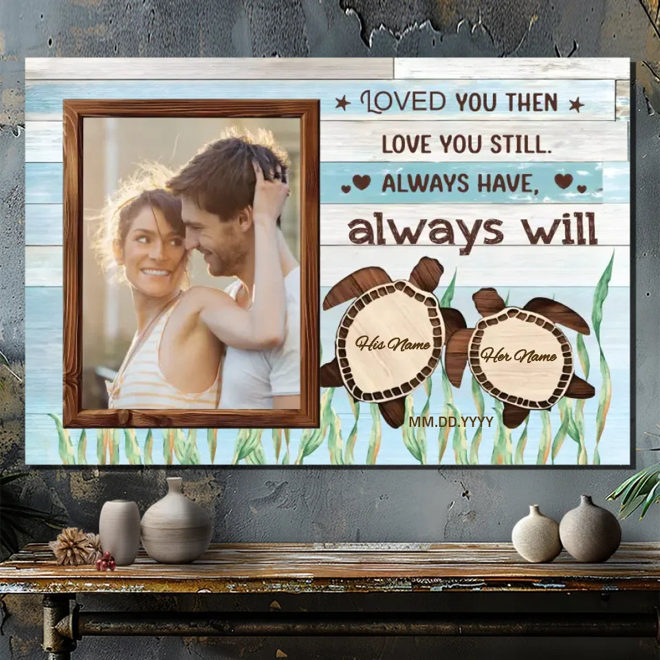 Customizable Wedding Canvas – Loved You Then, Love You Still | 89Prints