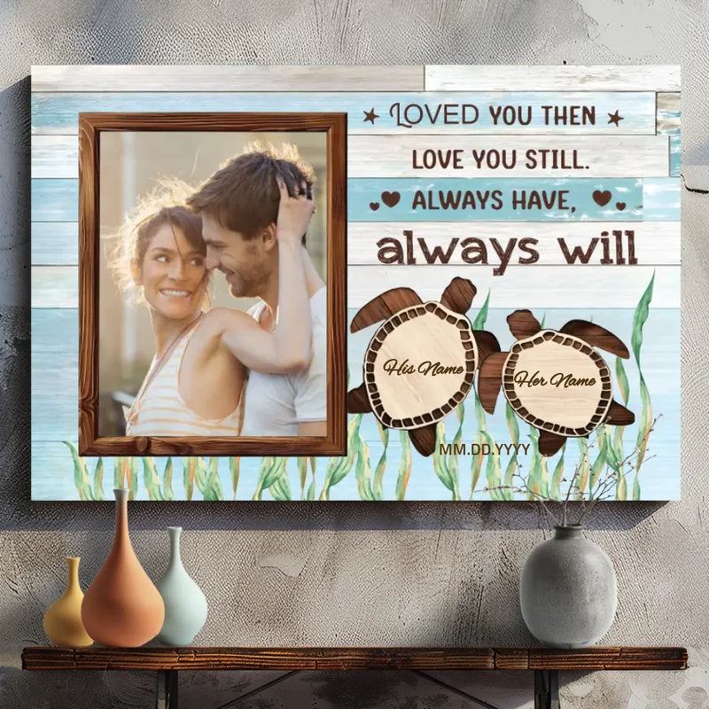 Customizable Wedding Canvas – Loved You Then, Love You Still | 89Prints