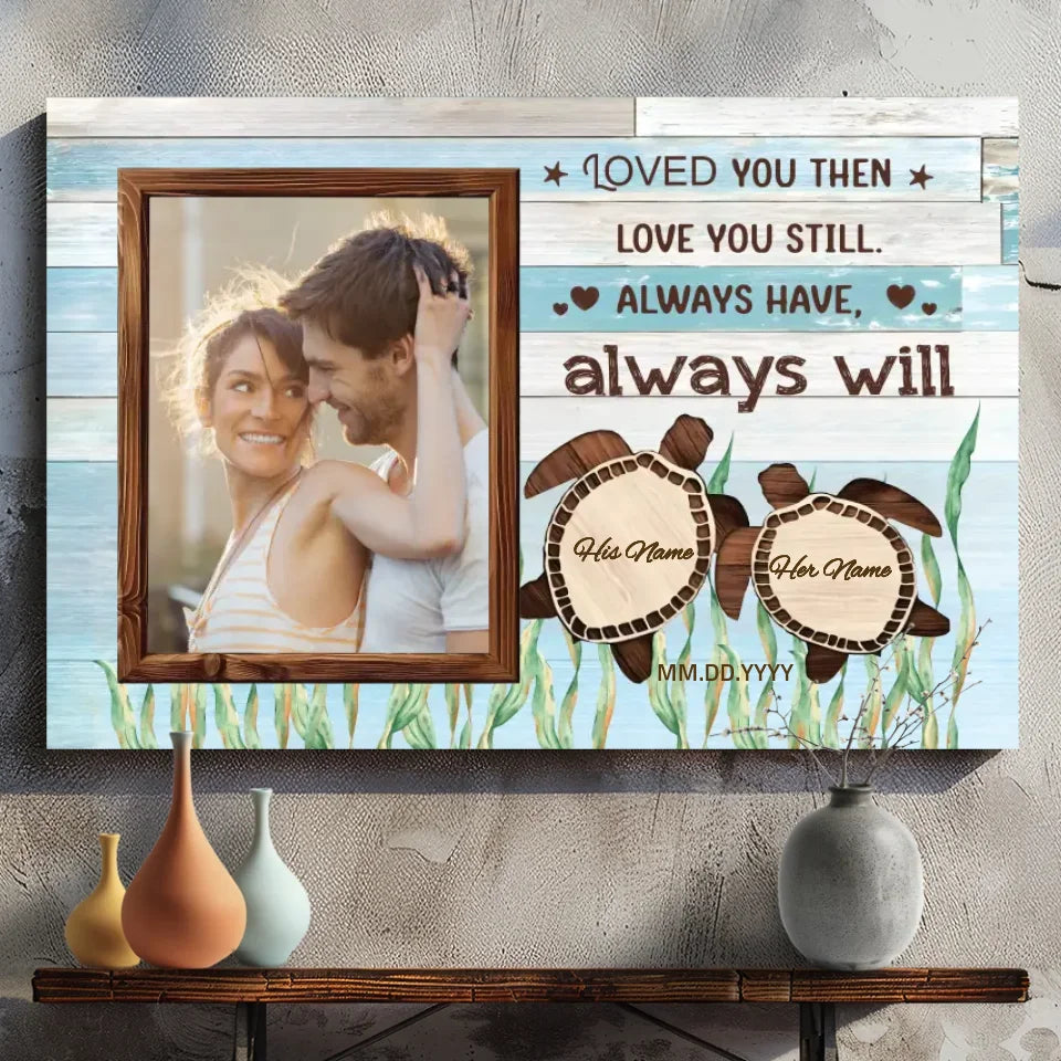 Customizable Wedding Canvas – Loved You Then, Love You Still | 89Prints